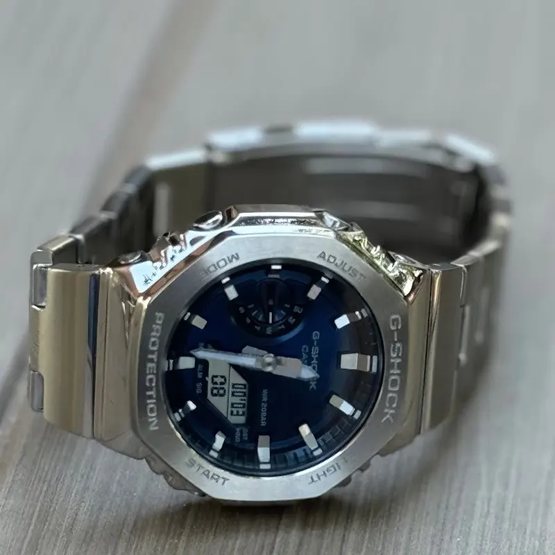 Casio G-Shock G-STEEL 2100 Blue Dial Men's Watch- GM-2110D-2B